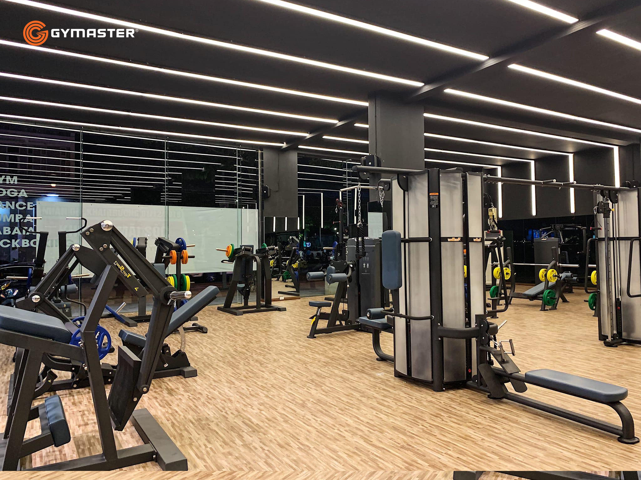 setup phòng gym gymaster bodylab giàn tạ đa năng