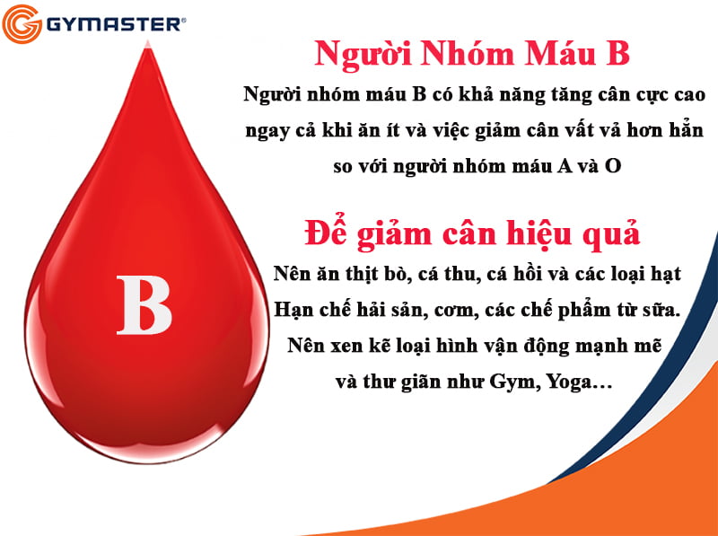 GIẢM MỠ HIỆU QUẢ VÀ AN TOÀN DỰA VÀO NHÓM MÁU 3