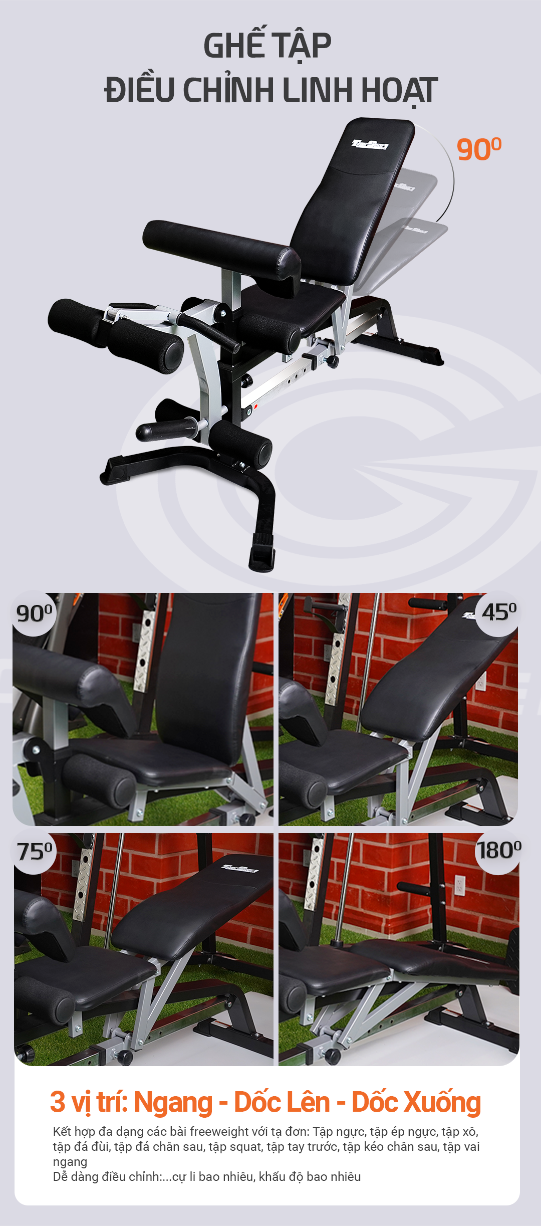 Giàn tạ đa năng Tiger Sport TGH-998 14