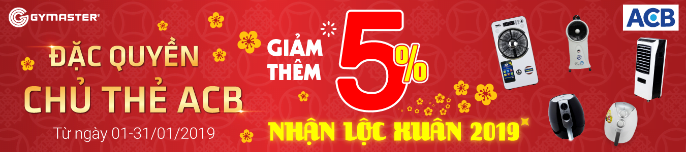 ĐẶC QUYỀN CHỦ THẺ ACB TẠI GYMASTER STORE 2