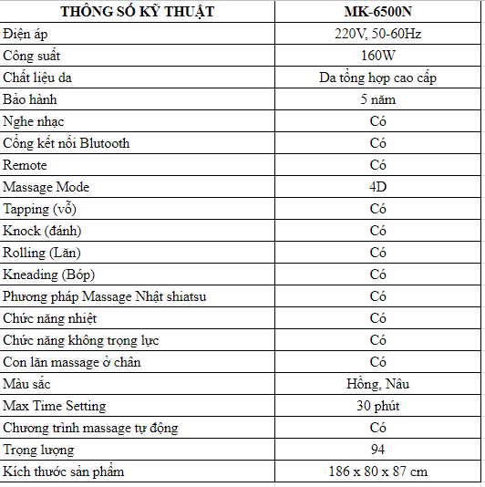 Ghế Massage Buheung MK-6500 19