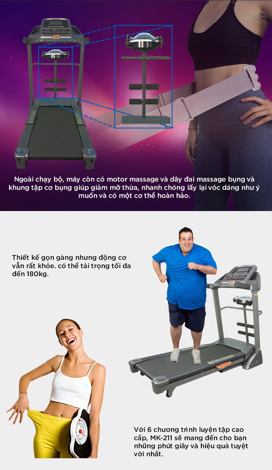 Máy chạy bộ Delux Treadmill MK-211 New 10