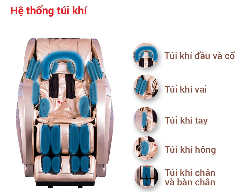 Ghế Massage 4D Rose Royal Buheung MK-9000 10