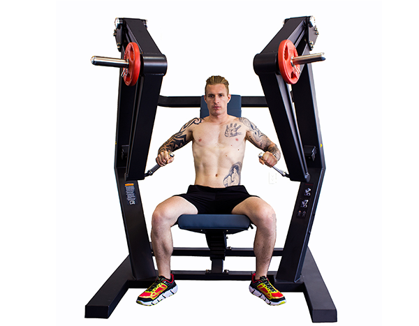 robot-day-nguc-ngang-tiger-sport-tgp-390-7 (Hàng Thanh Lý) Chest Press Robot đẩy ngực Tiger Sport TGP-390 7