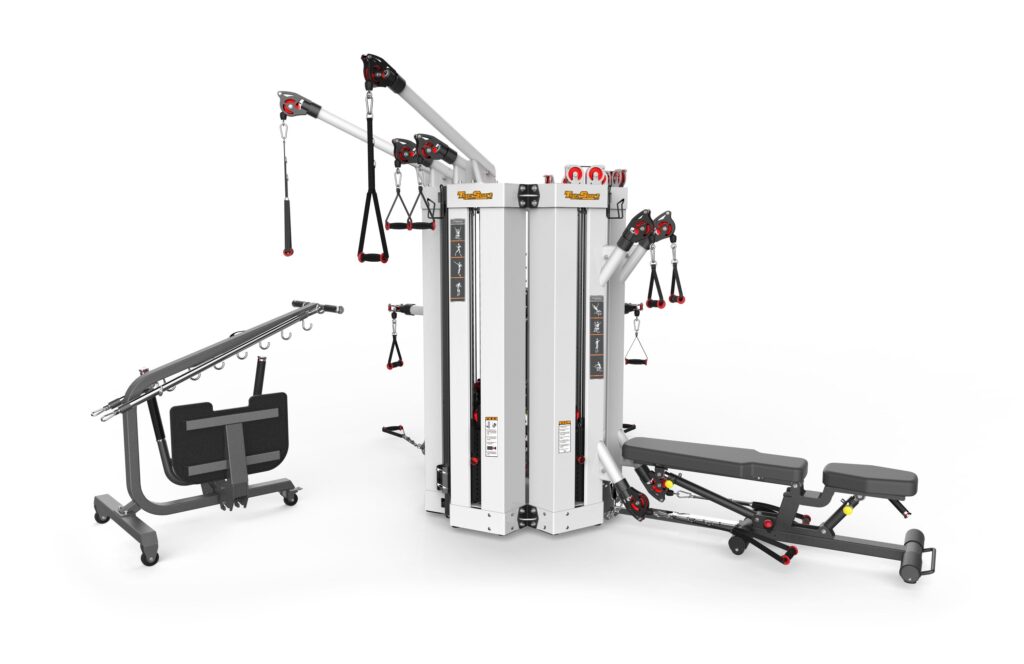 Lat pulldown -High row & Shoulder press-Chest press & Ab-Bicep Máy khối kéo cáp đa năng TGP-718 2 Lat pulldown -High row & Shoulder press-Chest press & Ab-Bicep Máy khối kéo cáp đa năng TGP-718