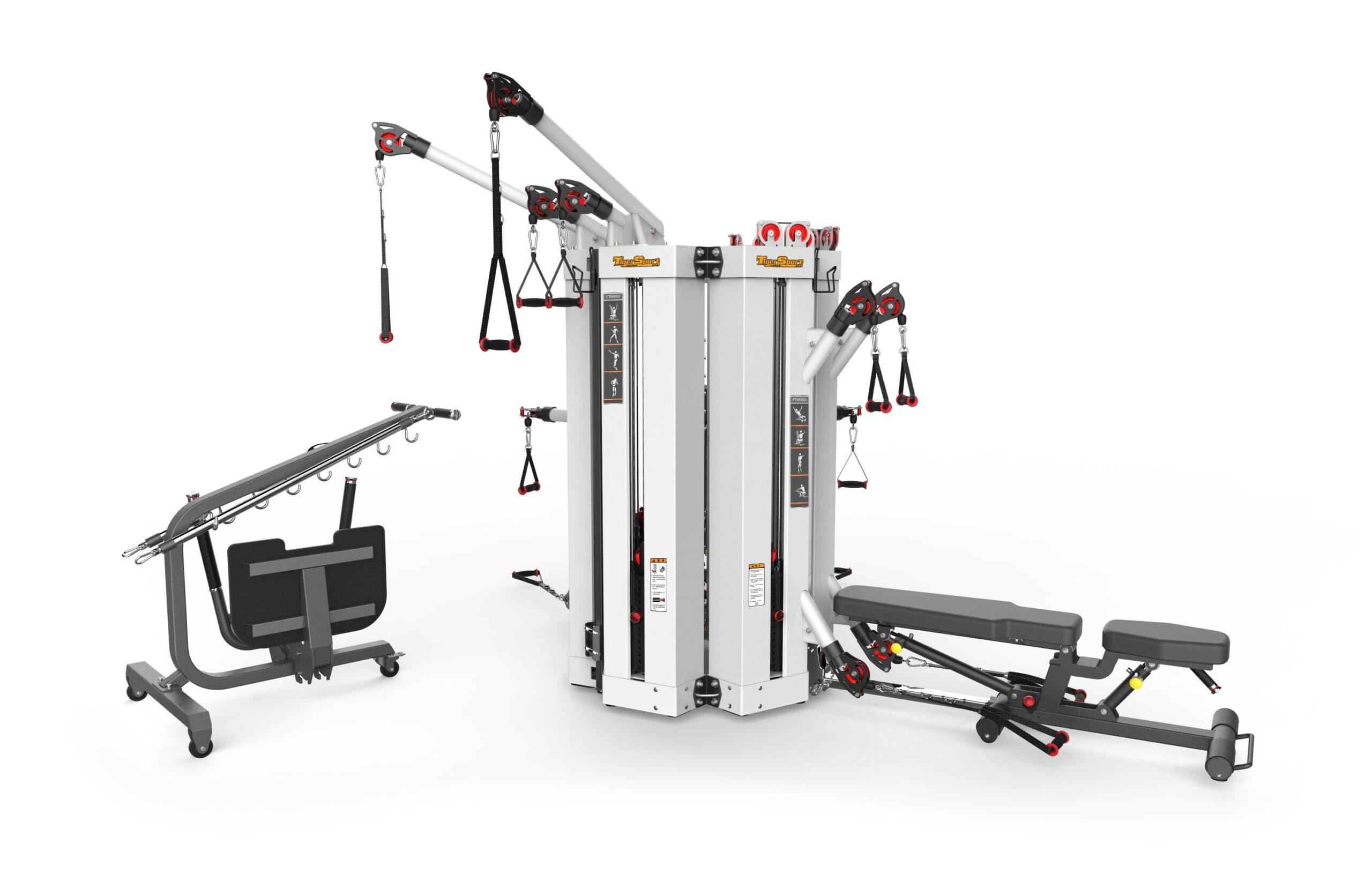 TGP-718 Lat pulldown -High row & Shoulder press-Chest press & Ab-Bicep Máy khối kéo cáp đa năng TGP-718
