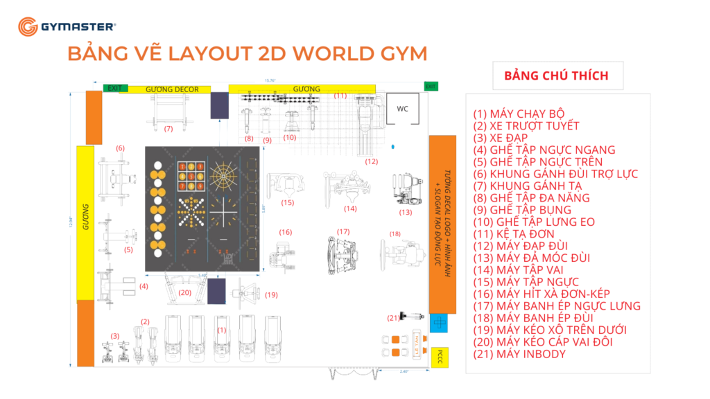 TƯ VẤN SETUP PHÒNG GYM WORLD GYM ĐỒNG NAI 6