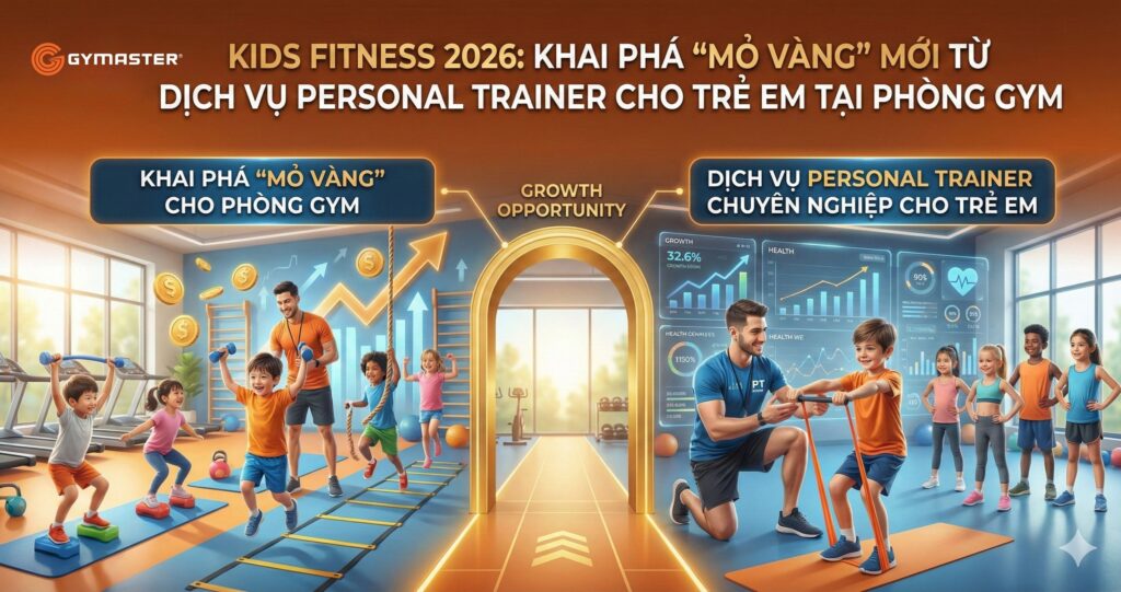 Kids Fitness 2026: Khai Phá "Mỏ Vàng" Mới Từ Dịch Vụ Personal Trainer Cho Trẻ Em Tại Phòng Gym 1 kids fitness