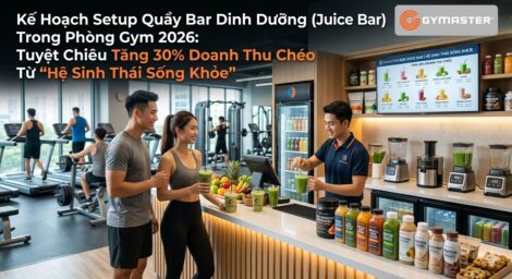 Setup Quầy Bar Dinh Dưỡng (Juice Bar) Trong Phòng Gym 2026: Tuyệt Chiêu Tăng 30% Doanh Thu Chéo Từ "Hệ Sinh Thái Sống Khỏe" 39