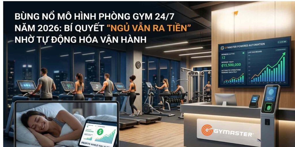 Bùng Nổ Mô Hình Phòng Gym 24/7 Năm 2026: Bí Quyết "Ngủ Vẫn Ra Tiền" Nhờ Tự Động Hóa Vận Hành 1 Bùng Nổ Mô Hình Phòng Gym 24/7 Năm 2026: Bí Quyết "Ngủ Vẫn Ra Tiền" Nhờ Tự Động Hóa Vận Hành 1
