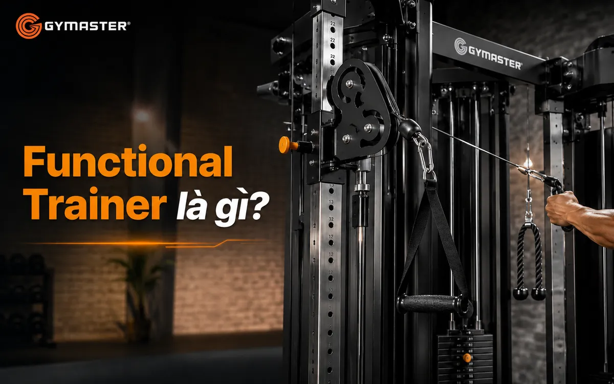 Functional Trainer Giàn Tạ Đa Năng: Hướng Dẫn Chọn Thiết Bị Chuẩn Cho Home Gym và PT Studio 2 Hình ảnh cận cảnh máy tập Functional Trainer với hệ thống pulley và cáp, thiết bị tập gym đa năng.