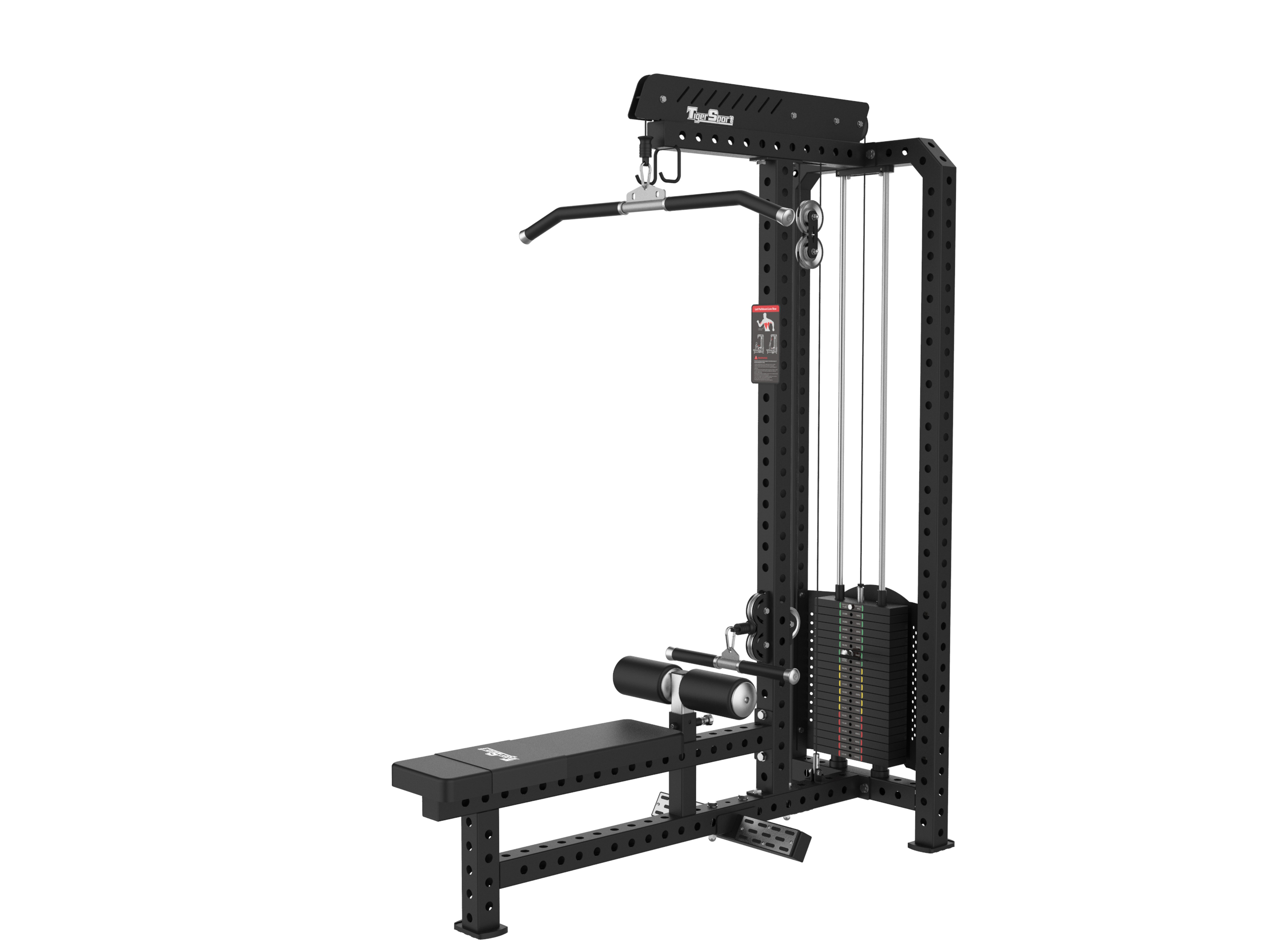 K110高低拉一体机.4416 Máy kéo xô cao và kéo cáp thấp 2 trong 1 Tiger Sport TK-K 1