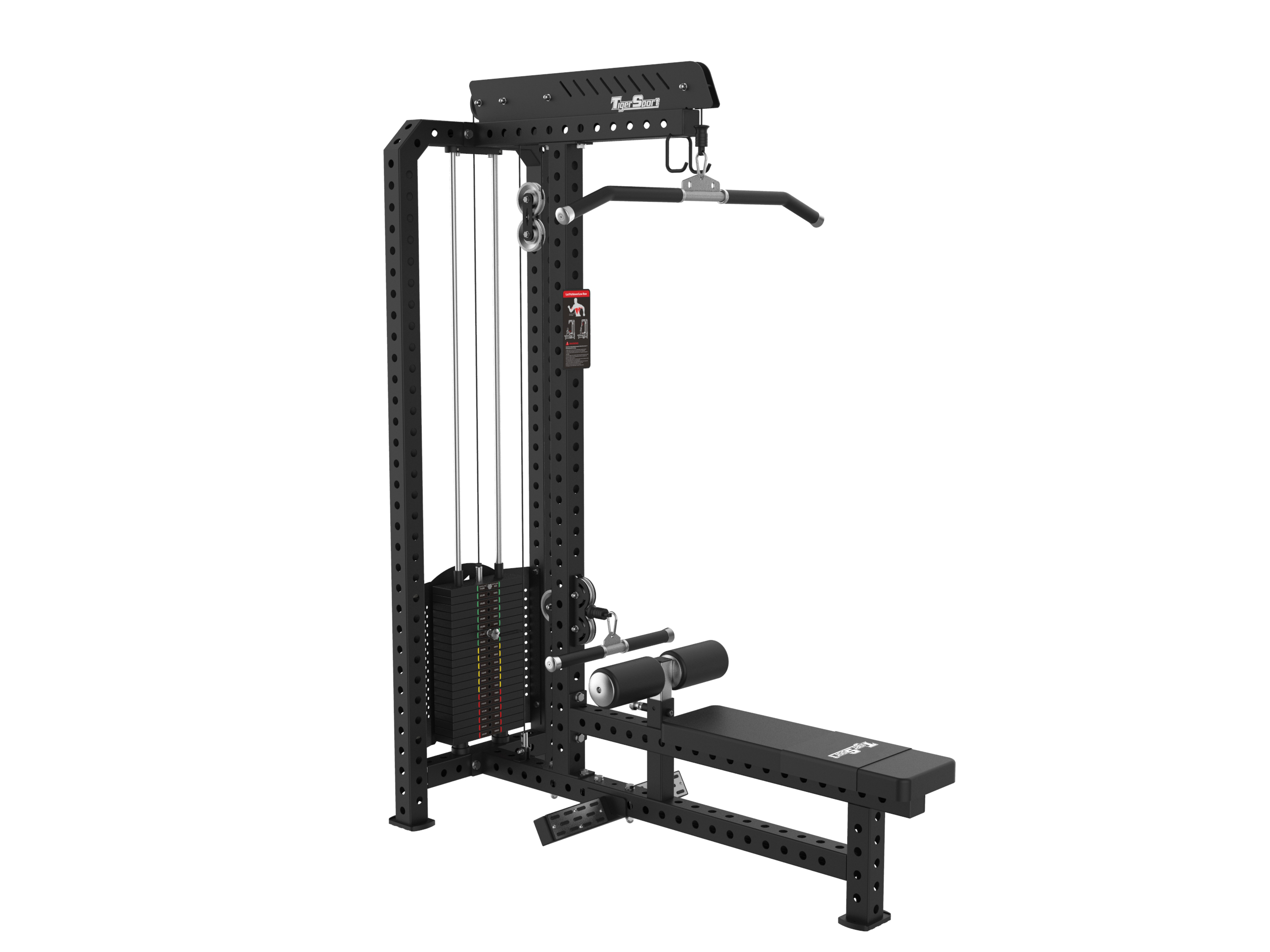 K110高低拉一体机.4417 Máy kéo xô cao và kéo cáp thấp 2 trong 1 Tiger Sport TK-K 3