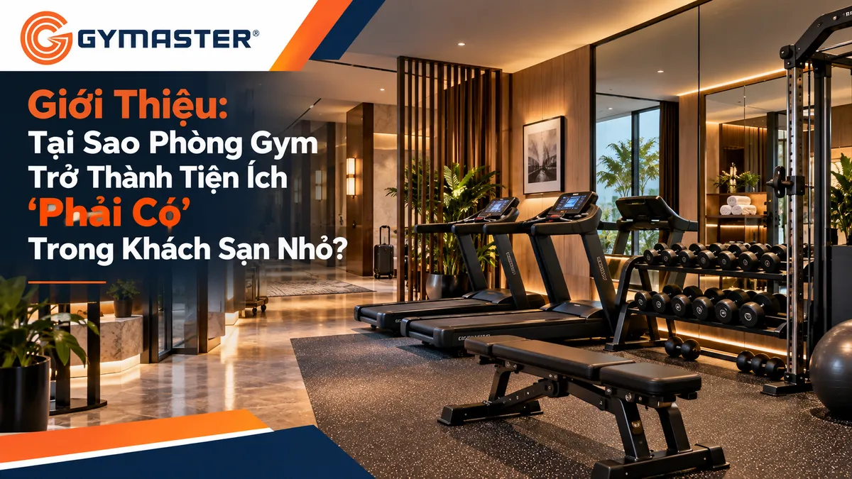 Phòng Gym Khách Sạn Nhỏ: Nâng Tầm Giá Trị & Thu Hút Khách Hàng Hiện Đại 1 Khách hàng năng động tập luyện với máy chạy bộ hiện đại tại phòng gym khách sạn nhỏ, duy trì lối sống khỏe mạnh khi du lịch.