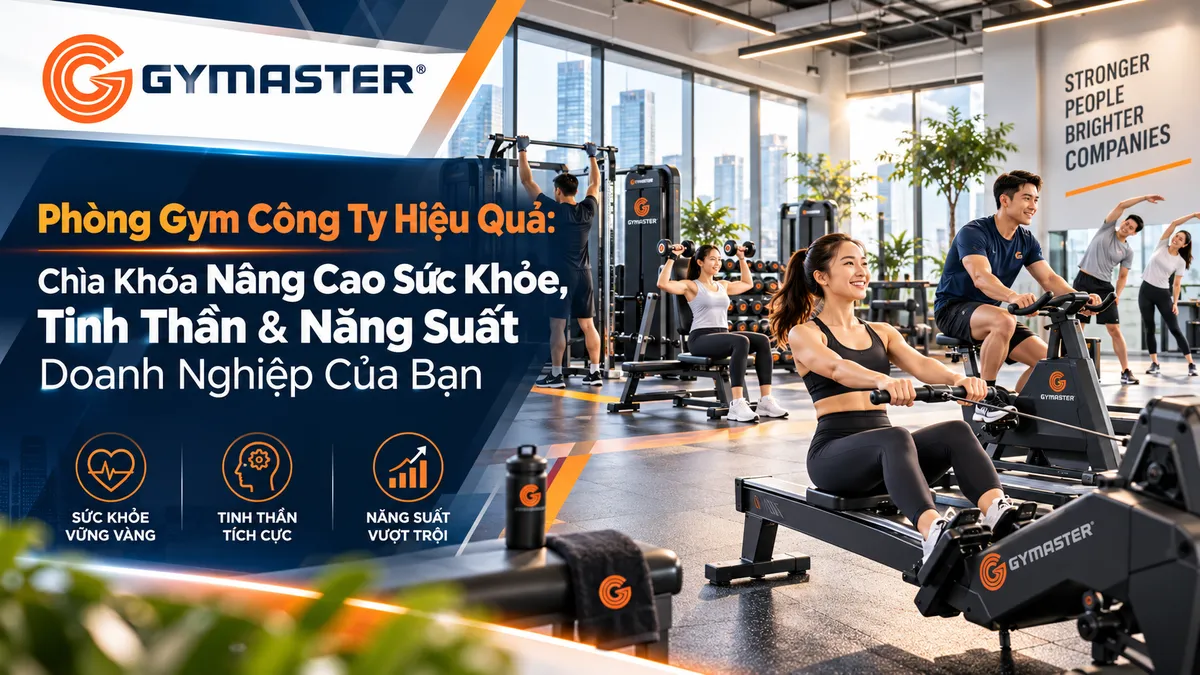 Phòng Gym Công Ty Hiệu Quả: Chìa Khóa Nâng Cao Sức Khỏe, Tinh Thần & Năng Suất Doanh Nghiệp Của Bạn 2 Nhân viên vui vẻ tập luyện, tương tác và gắn kết tại phòng gym công ty, giúp thư giãn, giảm căng thẳng và tăng cường sức khỏe.
