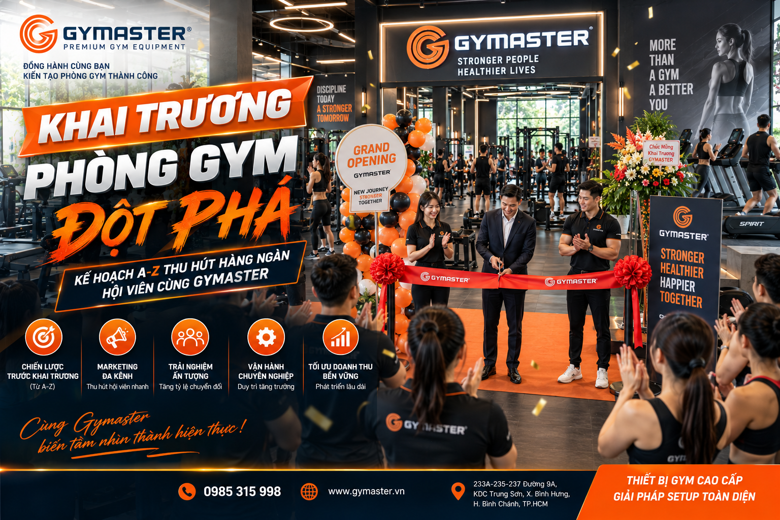 Khai Trương Phòng Gym Đột Phá: Kế Hoạch A-Z Thu Hút Hàng Ngàn Hội Viên Cùng Gymaster 1