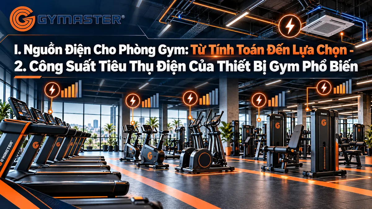 Phòng Gym Cần Nguồn Điện Bao Nhiêu? Hướng Dẫn Chi Tiết A-Z Chuẩn Bị Hạ Tầng Điện & Không Gian 2 Infographic minh họa đơn vị đo lường điện năng kW, kVA, Ampe và mối liên hệ trong hệ thống điện phòng gym.