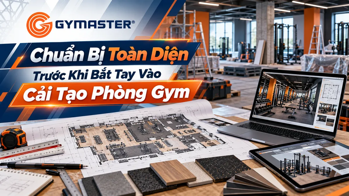 Cải Tạo Phòng Gym: Nâng Tầm Không Gian, Bứt Phá Doanh Thu Cùng Gymaster - Đơn Vị Setup Số 1 Việt Nam 2 Hình ảnh checklist và sơ đồ các bước chuẩn bị quan trọng trước khi cải tạo phòng gym, bao gồm lập kế hoạch, ngân sách và các yếu tố pháp lý, giúp quy trình diễn ra suôn sẻ và hiệu quả.
