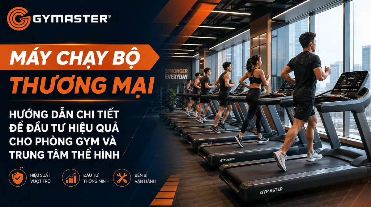 Máy Chạy Bộ Thương Mại: Hướng Dẫn Chi Tiết Để Đầu Tư Hiệu Quả Cho Phòng Gym Và Trung Tâm Thể Hình 1 Tổng quan phòng gym hiện đại với hàng loạt máy chạy bộ thương mại chất lượng cao đang được hội viên sử dụng.